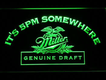 425 este 5 pm Undeva de Bere Miller LED Neon cu Comutator pornit/Oprit 20+ Culori 5 Dimensiuni pentru a alege de