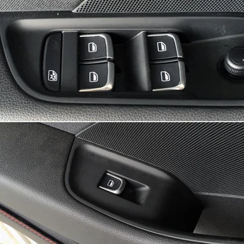 ABS, placare geamul mașinii de ridicare a comuta butonul de acoperire autocolant trim sequin styling auto 3D autocolant se potrivesc pentru A3 A4L A6L Q3 Q5