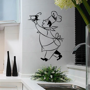 Bucătar-șef de Gătit DIY Bucatarie de Perete Autocolant Restaurant Artă Murală Decor Acasă Tapet rezistent la apa JG1109