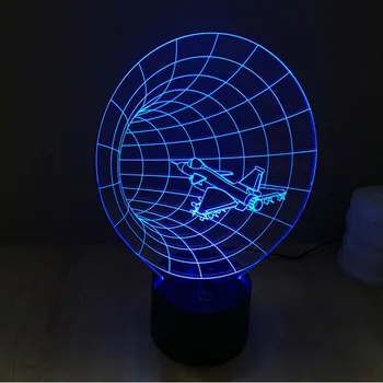 3D Lumina de noapte Time Warp lampă cu led-uri