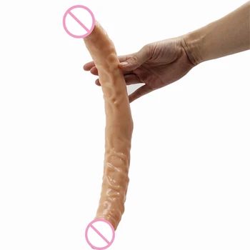 Sex de produse pentru femei dublu vibrator timp de 19 inch carnea mare dildo realist adult gay sex jucării dublu vibrator