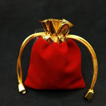 8*10 cm Rosu 50PCS Catifea Aur Cadouri Bijuterii Pungi Cordon de Bijuterii Pungi pentru Cadouri Pungi pentru Ambalaje Bijuterii