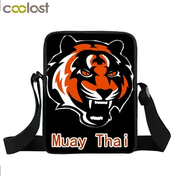Muay Thai Mini Sac de Mesager Tigru de luptă Băieți Fete Saci de Umăr ghiozdane copii Copii Geanta Crossbody Bookbag Mochila