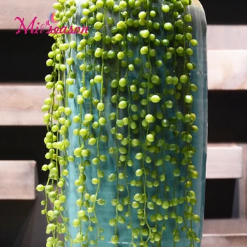 8pcs Artificiale Agățat de Fructe Suculente Perle Cărnoase Verde de Viță de vie de Flori Rattan Decor de Perete Plante Fals Iubitor de Flori Lacrimi
