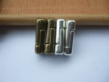5Sets Antic de Bronz/Argint Cleme Magnetice 6*2mm Pentru Piele Conector Brățară Colier Bijuterii DIY