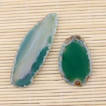 Naturale Semi Piatră Prețioasă Margele Pandantiv 20buc Verde Vopsit Culoare Accesorii Bijuterii Pentru Femei Ambarcațiuni Colier DIY Margele