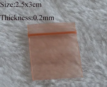 1000pcs/Lot,2.5*3 cm,Maro PE Fermoar/cu posibilitate de Reînchidere Pungă de Plastic,se Ingroase Mini pungă de plastic în culoare Roșie,culoare Cafea Specială dimensiune sac