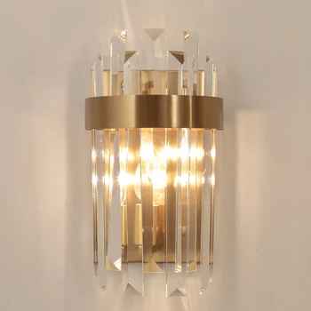 De înaltă calitate de cristal de lux lampă de perete modernă tranșee lumini Dia18*H33CM luciu camera de zi dormitor lampa