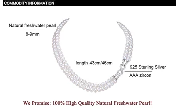 ZHBORUINI Moda Lung Colier de Perle de apă Dulce Pearl Rând Dublu Opt Femei Declarație Cravată Colier Bijuterii Pentru Femei, Cadou