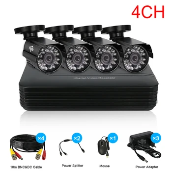 Hiseeu 1080P AHD Camera cctv sistem 2/4 CH Mini DVR CCTV Kit de vedere mobil 1800TVL IR Bullet de Exterior AHD Sistem de Securitate