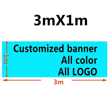1X3m Personalizat Banner de Vinil 13oz Plin de Culoare - Design Gratuit Inclus