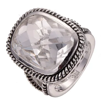 Mare Alb Cristal Zircon argint 925 Design de Moda Inel Marimea 6 7 8 9 10 F1286