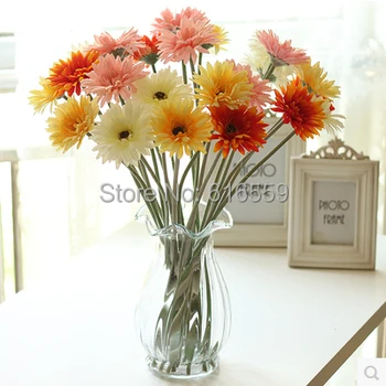 10buc/mulțime de Mătase Artificială Flori Artificiale Gerbera Flori pentru Decoratiuni Nunta Petrecere Flori Decorative (vaza)