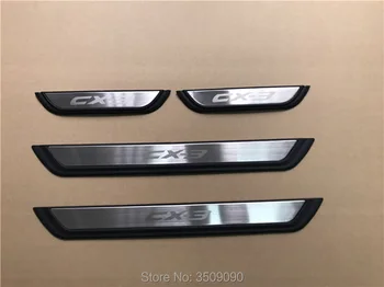 Pentru Mazda CX-3 CX3 2018 Masina Scuff Placa Usa de Exterior Garnitura Pragului Pedala de bun venit Original cu LED Pedala de Styling Auto