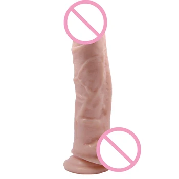 Mlsice 28cm 11 În Super-Realiste Mare Dildo Flexibil Penisului Penis Cu ventuza Puternica Vibratoare Imense de sex Feminin Dick, Adult Sex Toy