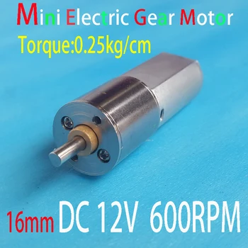 Mini Electric Metalic 12V DC motoreductor 16MM 600RPM Puternic cu Cuplu Ridicat Pentru Masina RC Model de Robot de DIY Jucării Casă Aparat de Piese