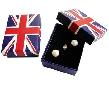 Stil UK Bijuterii Ambalaje pentru Inel livrare Gratuita en-gros 100buc/lot Bristh Union Jack Flag inel cutie de bijuterii 6.5*5*2.5 cm