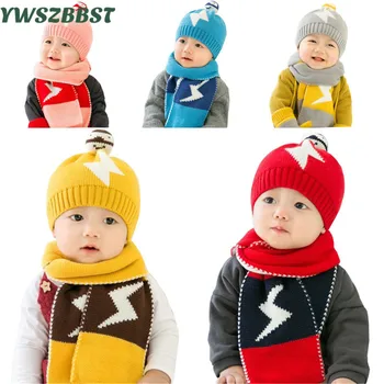 2 buc/lot Copil Pălărie de Iarnă Eșarfă de Iarnă Copil Capac Copil Eșarfă Caldă pentru Băieți Copii Pălării Beanie Eșarfă pentru Fete