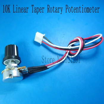 10buc/lot Nou brand 10K OHM Linear Taper Potențiometru Rotativ 10KB B10K Oala cu sârmă 20Cm poate regla tensiune/curent