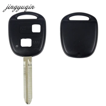 Jingyuqin 10buc/lot Pentru Toyota Prado Camry RAV4 Cheie Shell Caz Cheile de la Mașină Acoperire Gol 2 Butoane Cu Toy43 Lama