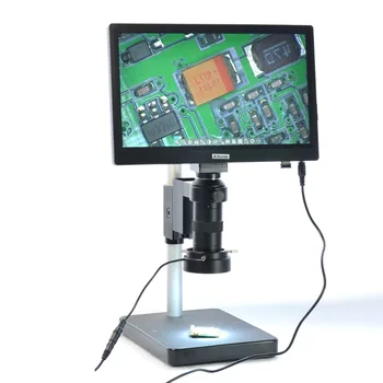 USB 5.0 MP HD 11.1 inche Digital Industria Microscop Camera + Suport pentru Masă + 100X Zoon C-mount Lens + 40 LED-uri Lumina