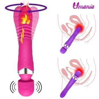 Reîncărcabilă Încălzire G Spot Vibrator pentru Femei dublu vibrații Vibrator Vibrator Magic Wand Corp Masaj Jucarii Sexuale pentru Femei