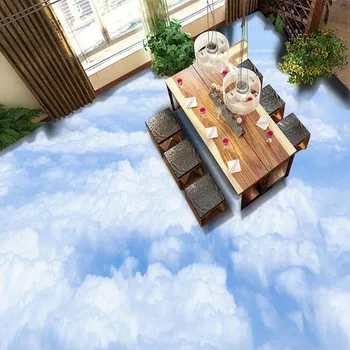 3D personalizat Fotografie Tapet Cer Albastru Nori Albi Camera de zi Dormitor Baie Etaj Pictura din PVC, Auto-adeziv Tapet Mural