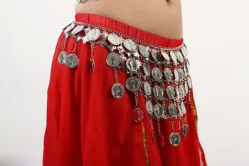 Belly dance accesorii de aur / monede de argint de burtă de dans de curele pentru femei costum belly dance hip eșarfă