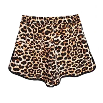 YGYEEG Femei Vara 2018 Casual Leopard Imprimate pantaloni Scurți pentru Plus Dimensiune S-XXL pentru Femei Pantaloni Casual Pantaloni scurți de Înaltă Calitate Leopard