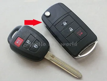2+1 Butoane Modificate Pliere Flip Key Remote Shell Caz Pentru Toyota Corolla, Camry Judit Nou, Vios Coroana RAV4 Cheie Fob Acoperi