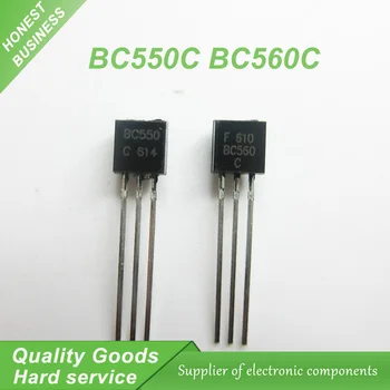 200PCS BC550C BC560C BC550 BC560 SĂ-92 (100BUC* BC550+100BUC* BC560 ) Tranzistoare Bipolare - BJT NPN original nou
