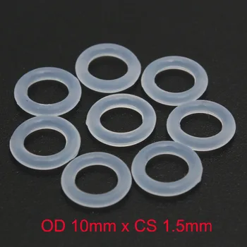 OD 10mm x CS 1.5 mm VMQ PVMQ SILICON Translucid O inel O inel Oring Seal Garnitură de Cauciuc
