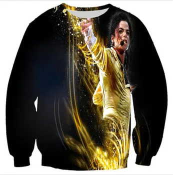 Stilul Harajuku bărbați/femei 3d hanorace jachete de imprimare Michael Jackson hanorac Hip hop tricou hip hop haine plus size S-3XL
