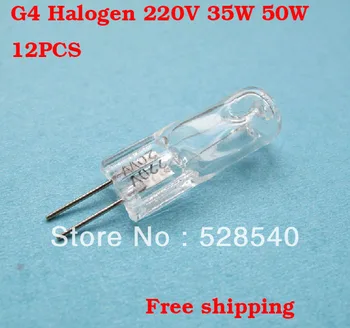 Transport gratuit 12buc G4 Lampa cu Halogen 220V 35W bec Capsulă clar, Lumina Alb Cald
