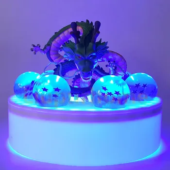 Dragon Ball Z Shenron Cu Led Albastru glob de Cristal DIY Afișare Set Anime Dragon Ball Z Goku Led Lumini de Noapte Lampa Lampara Led