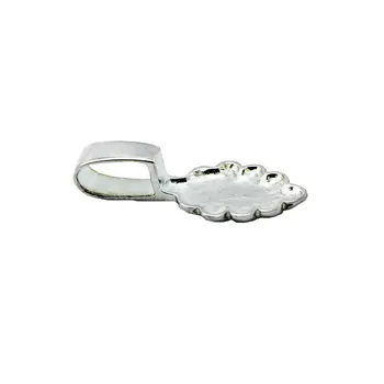 Beadsnice Solid Argint 925 Frunza lipici-pe plat Pad Cauțiune Pandantiv Colier Cautiuni pentru Handamde Bijuterii DIY accessoryID3398