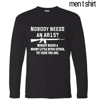 Amuzant barbati tricouri Aveți Nevoie de Un AR-15 barbati maneca lunga T-shirt 2017 nou stil de primavara din bumbac de inalta calitate pentru bărbați sport