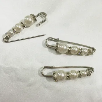 55MM Simulate-perla din Aliaj de Nichel-Metal de Culoare Ac de Siguranță Broșe Bijuterii Brosa