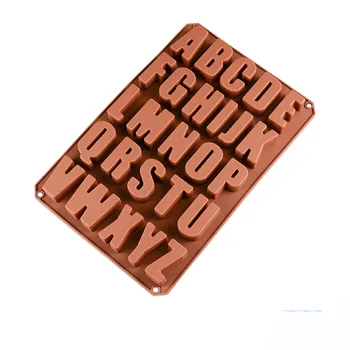 Transport gratuit 26 de limba engleză Scrisoare de Forma DIY Mucegai Silicon Decorare Tort Fondant Tort 3D de Calitate Alimentară Sapun Matrite de Ciocolata