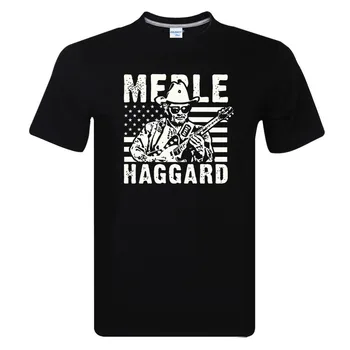 2018 Moda cu Maneci Scurte fitness tricou Merle Haggard Epocă Țară Rock Retro Concert de Muzică Haiduc fitness T-shirt