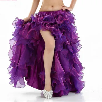 New Sosire Sexy Profesionale Belly Dance Costum de Valuri Fusta cu slit dans Fuste 12 culori disponibile