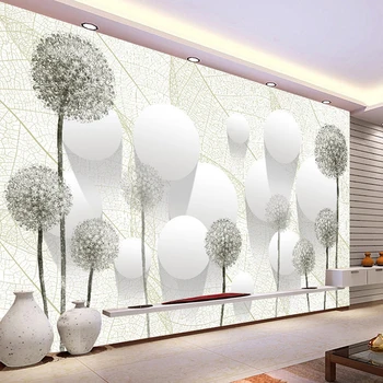 Foto personalizat de Hârtie de Perete Floare Păpădie Ball 3D Stereoscopic Living TV de Fundal pictura Murala de Perete Tapet Modern Decor Acasă