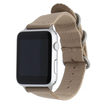 Nailon Watchband pentru iWatch Apple Watch 38mm 42mm Zulu Trupa Material Curea Încheietura Curea Brățară Negru Albastru Maro Verde + Adaptoare