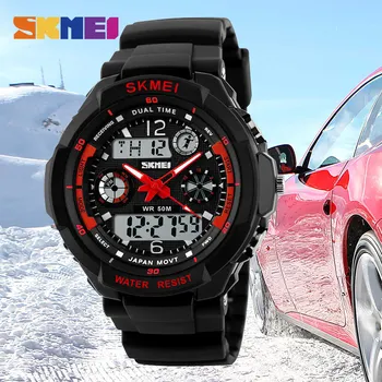 SKMEI Bărbați Digitale Ceasuri de mana Sport Watch de Brand de Moda de Timp Dual Display Alarm Chrono Ceasuri 50M rezistent la apa Relogio Masculino