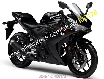 Fierbinte de Vânzare,Sportbikes Body Kit Pentru Yamaha R25 R 25 15 16 R3 R 3 2016 Negru Caroseriilor Motocicleta Carenaj (de turnare prin Injecție)