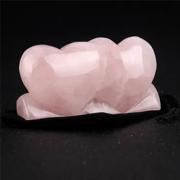 La inima La inima Rose Cuarț de Cristal Natural Chakra Vindecare Reiki Piatră Sculptate Roz dragoste Dulce Inima Ziua Îndrăgostiților Prezent Iubitor