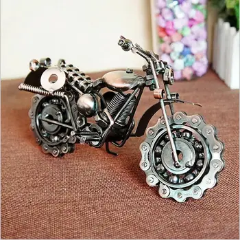 5.5 inch Creativ Retro Motor Figurine Model de Motocicleta obiecte de Artizanat Motocicleta Pentru Prieteni Cadouri , Domiciliu Bar de Vinuri Decor