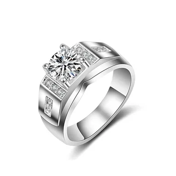 925 inel argint personalitate de Zircon Cubic bărbați inele de logodna cadou de Ziua Îndrăgostiților accesoriu anillos hombre