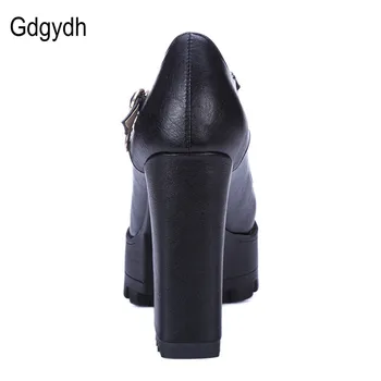 Gdgydh Bună Calitate 2017 Primăvară Tocuri Inalte Pantofi Pentru Femei De Mari Dimensiuni Toc Gros, Platforma Femeilor Pompe De Pantofi Casual Rusă Petrecere