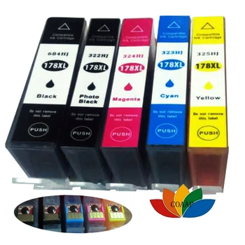 5 Compatibil HP 178 XL cartuș de Cerneală Pentru HP Photosmart B109 B110 B210 C309 C310 C410 D5468 D5463 D5460 printer